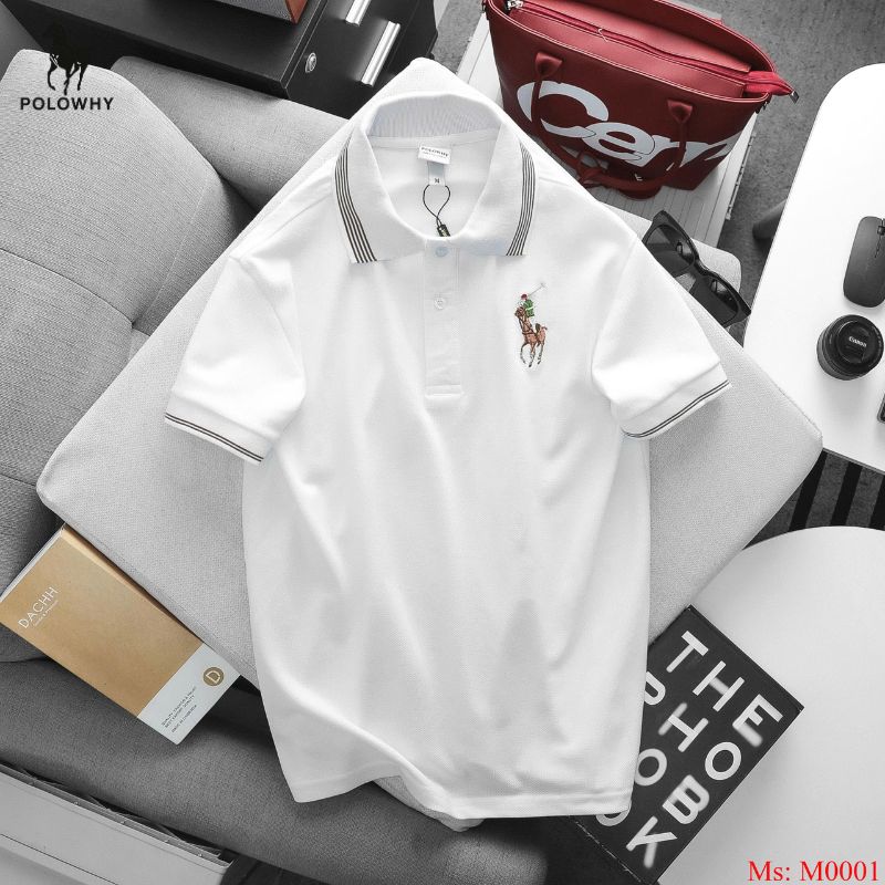 Áo Polo Nam POLOWHY Cá Mập Cotton M0001 Logo Ngựa