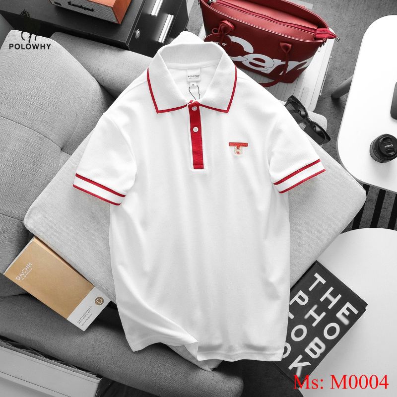 Áo Polo Nam POLOWHY Cá Mập Cotton M0004 Logo TH