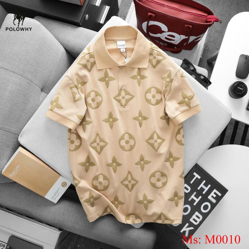 Áo Polo Nam POLOWHY Cá Mập Cotton M0010 Họa Tiết Hoa
