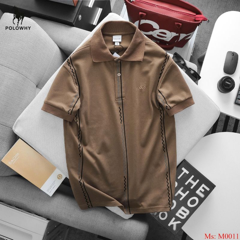 Áo Polo Nam POLOWHY Cá Mập Cotton M0011 Phối Viền