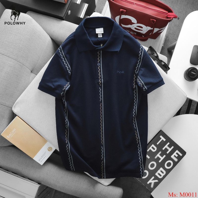 Áo Polo Nam POLOWHY Cá Mập Cotton M0011 Phối Viền