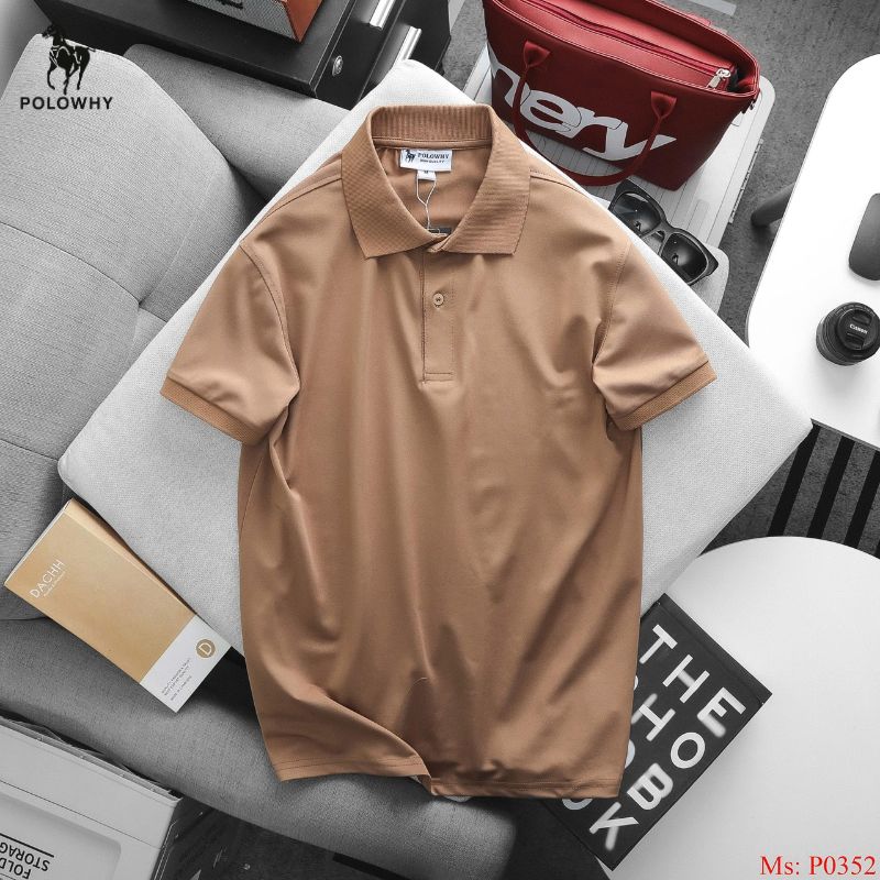 Áo Polo Nam POLOWHY Cá Sấu Poly P0352 Trơn