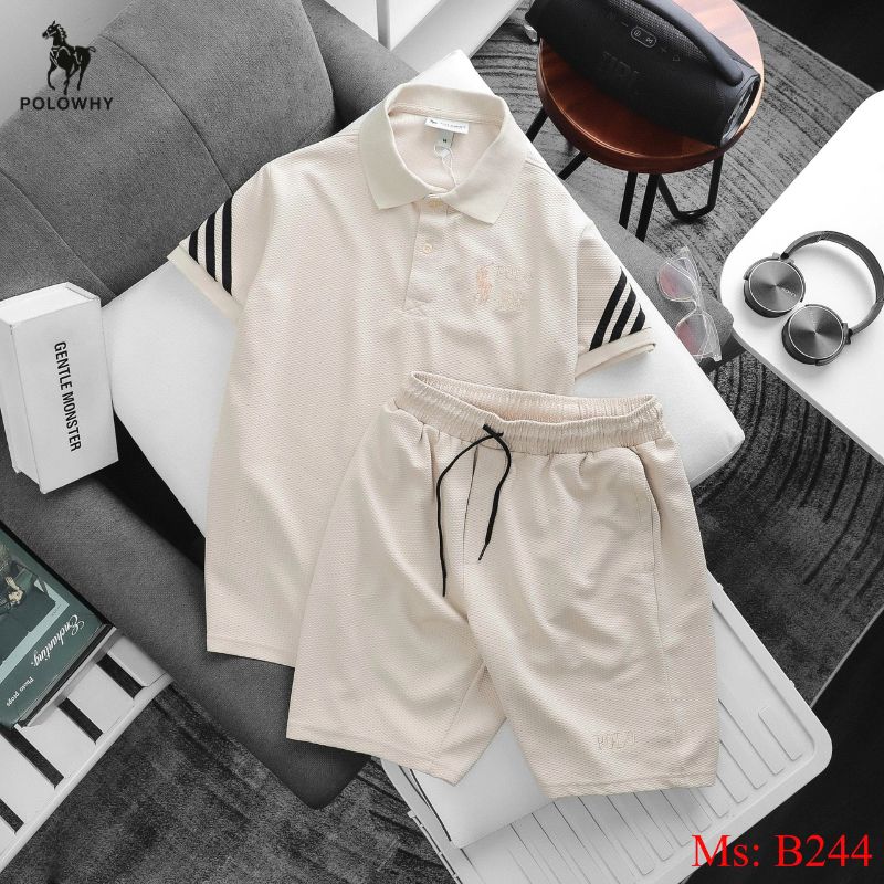 Đồ Bộ Nam POLOWHY Hột Xoàn B244 | 5 Màu – 4 Size Chính Hãng