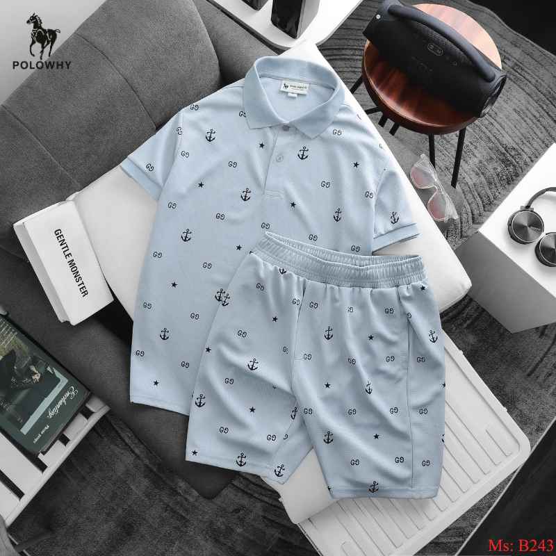 Đồ Bộ Nam POLOWHY Trái Banh B243 | Họa Tiết In Cá Tính