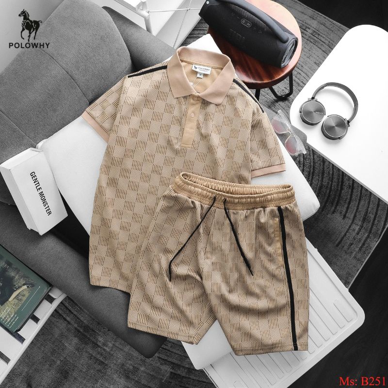 Đồ Bộ Nam POLOWHY Trái Banh B251 | Polo Short Nam Cao Cấp